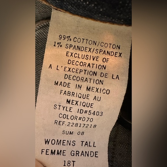 Eddie Bauer Women’s Tall Femme Grande Pants Blue Jeans Size 18T - Picture 9 of 13